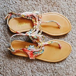 Paprika Floral Sandals